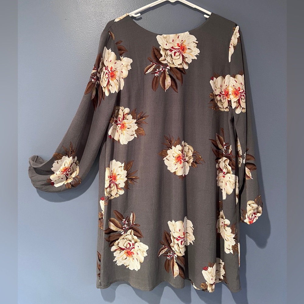 Floral Back Tie Dress